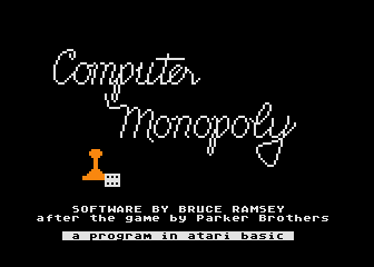 Computer Monopoly atari screenshot