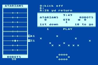 Computer Quarterback atari screenshot