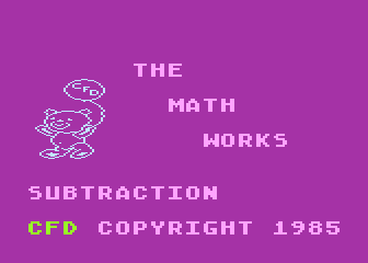 Math Works - Subtraction atari screenshot
