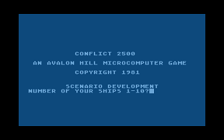 Conflict 2500 atari screenshot