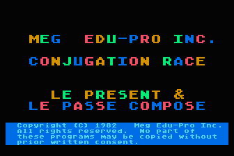 Conjugation Race atari screenshot