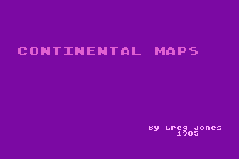 Continental Maps atari screenshot