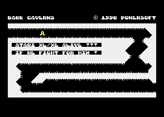 Dark Caverns atari screenshot