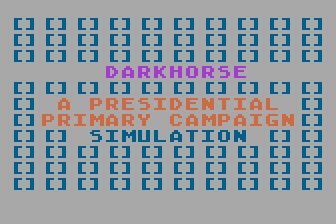 Dark Horse - A Presidential Primary Campaign Simulation atari screenshot