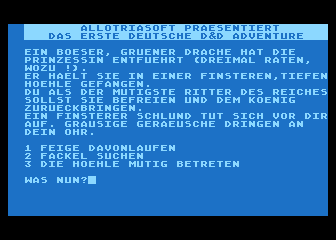 Erste Deutsche D&D Adventure (Das) atari screenshot
