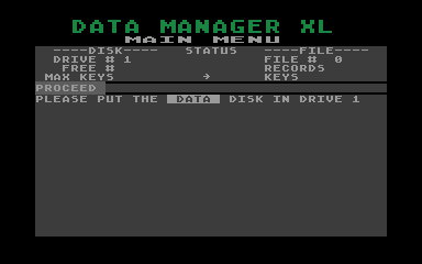 Data Manager XL atari screenshot