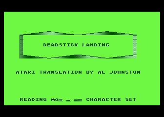 Deadstick Landing atari screenshot