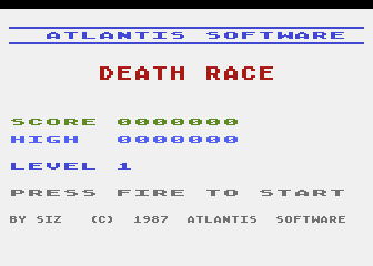 Death Race atari screenshot