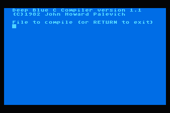 Deep Blue C Compiler atari screenshot