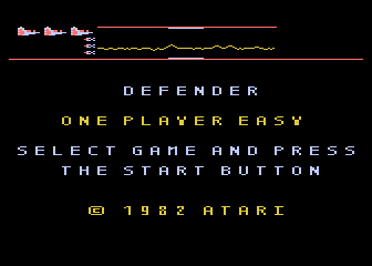 Defender atari screenshot