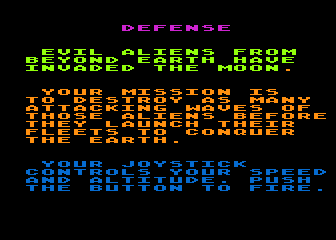 Defense atari screenshot