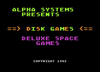 Deluxe Space Games atari screenshot
