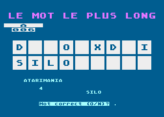 Chiffres et des Lettres (Des) atari screenshot