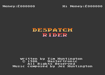 Despatch Rider atari screenshot
