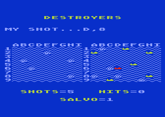 Destroyers atari screenshot