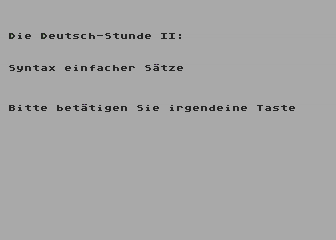 Deutsch-Stunde - Lektion 3 (Die) atari screenshot