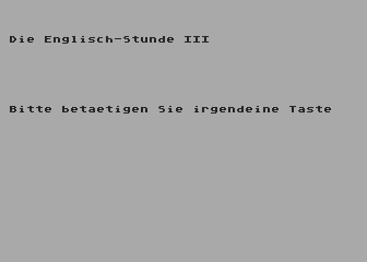 Englisch-Stunde - Lektion 3 (Die) atari screenshot