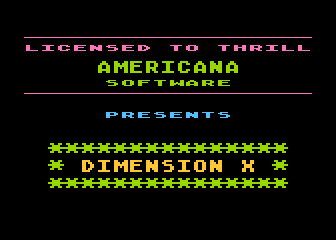 Dimension X atari screenshot