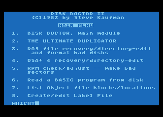 Disk Doctor II atari screenshot