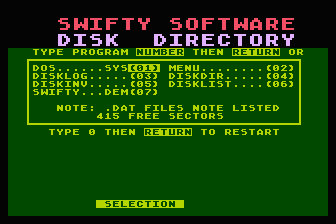 Diskette Inventory System atari screenshot