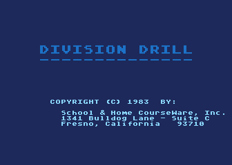 Division Drill atari screenshot