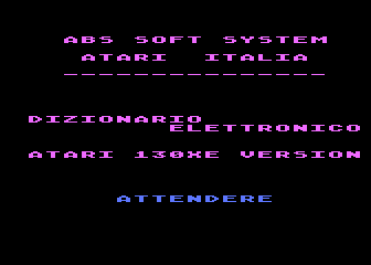Dizionario Elettronico - Italiano-Inglese atari screenshot