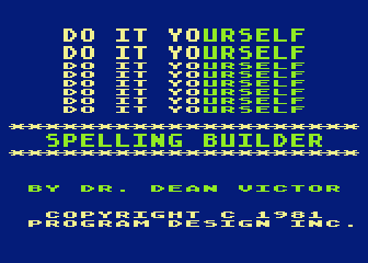 Do-It-Yourself Spelling atari screenshot