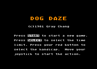 Dog Daze atari screenshot