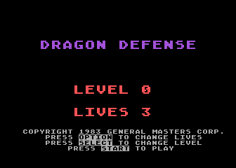 Dragon Defense atari screenshot