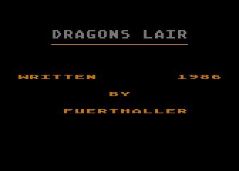 Dragon's Lair atari screenshot