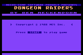 Dungeon Raiders atari screenshot
