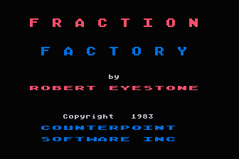 Early Games - Fraction Factory atari screenshot