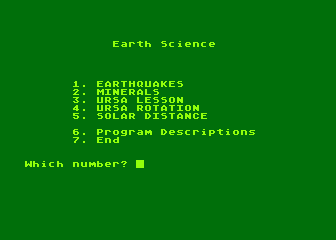 Earth Science atari screenshot