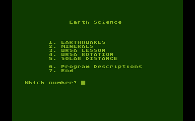 Earth Science atari screenshot