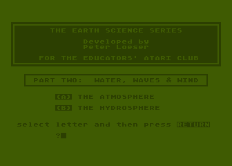 Earth Science - Part 2 atari screenshot