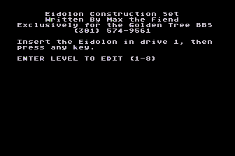 Eidolon Construction Set atari screenshot