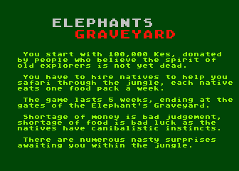 Elephant's Graveyard atari screenshot