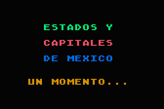 Estados y Capitales de México atari screenshot