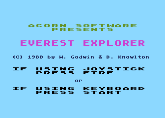 Everest Explorer atari screenshot