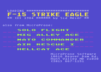 F-15 Strike Eagle atari screenshot
