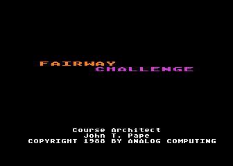 Fairway Challenge atari screenshot