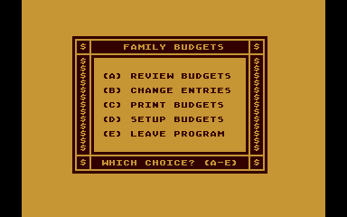 Family Budget atari screenshot