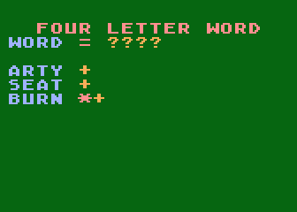 Family Fun - Four Letter Word atari screenshot