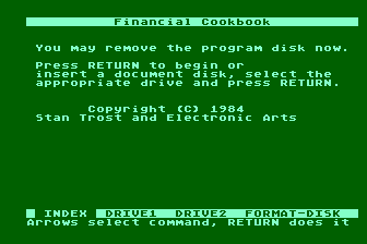 Financial Cookbook atari screenshot
