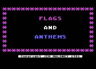 Flags and Anthems atari screenshot