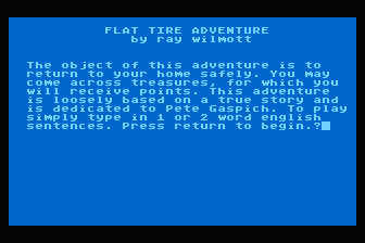 Flat Tire Adventure atari screenshot