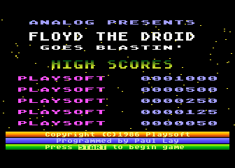 Floyd the Droid Goes Blastin' atari screenshot