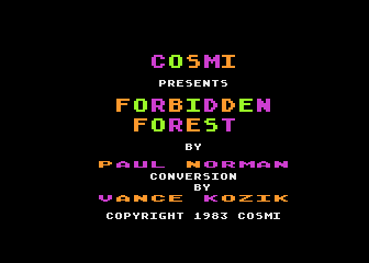 Forbidden Forest atari screenshot