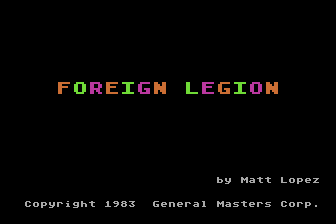 Foreign Legion atari screenshot