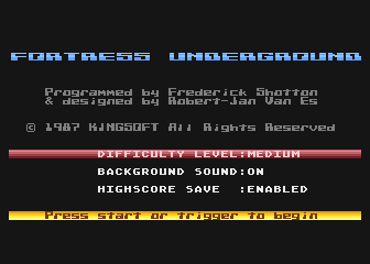 Fortress Underground atari screenshot